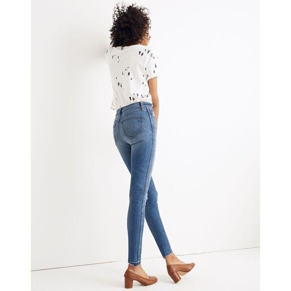Madewell Denim 10" High-Rise Skinny Jeans Drop Step-Hem Distressed Womens sz 27 - Picture 12 of 12